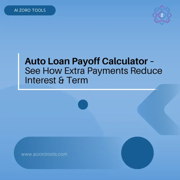 Auto Loan Payoff Calculator