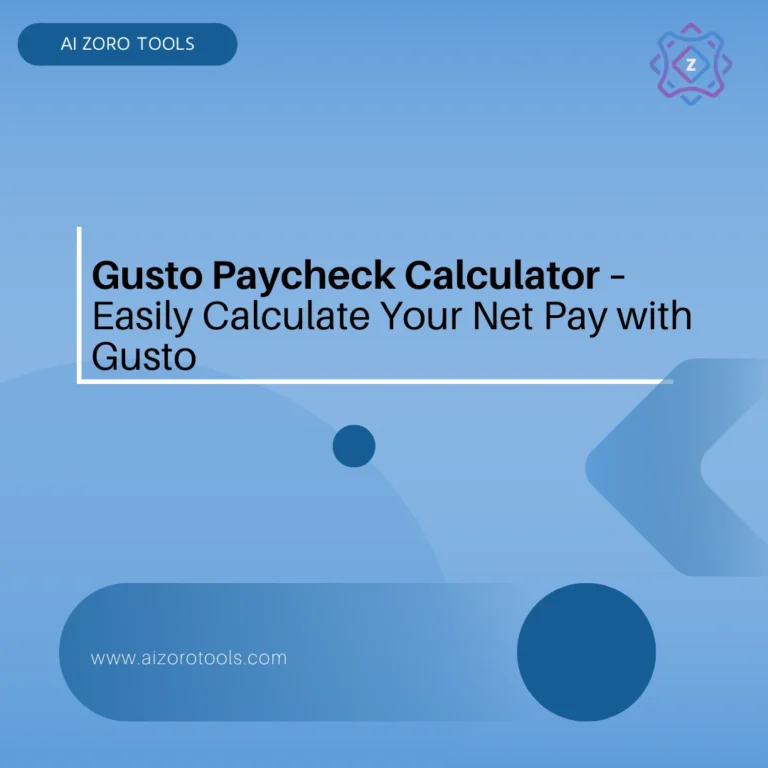 Gusto Paycheck Calculator